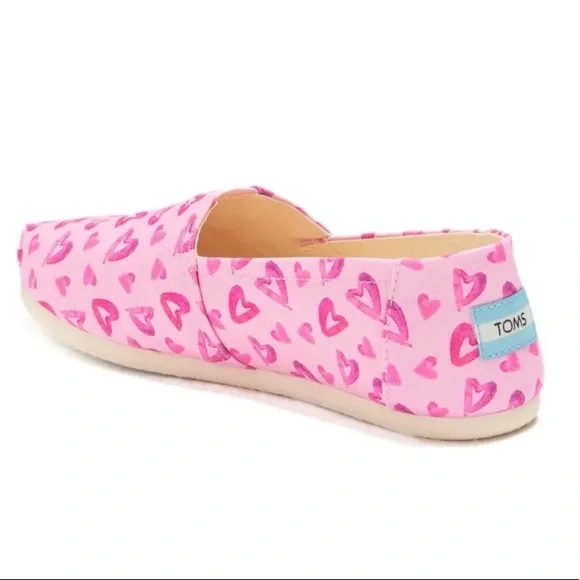 TOMS Belmont Heart Print Slip-on Sneaker In Parfait Pink Hearts Print - Picture 2 of 8